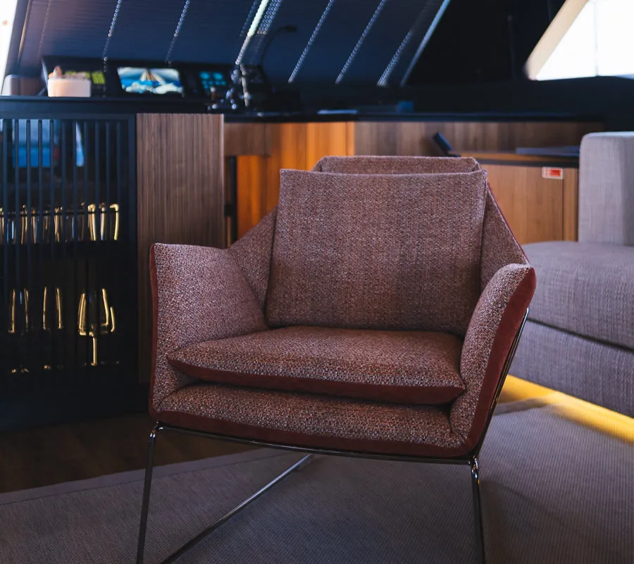 Salon of Amber One, a Sunreef 70 Power catamaran at Kaštela, Croatia