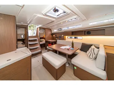 Salon of First Passion, a Beneteau Oceanis 40.1 sailboat at Skradin, Croatia