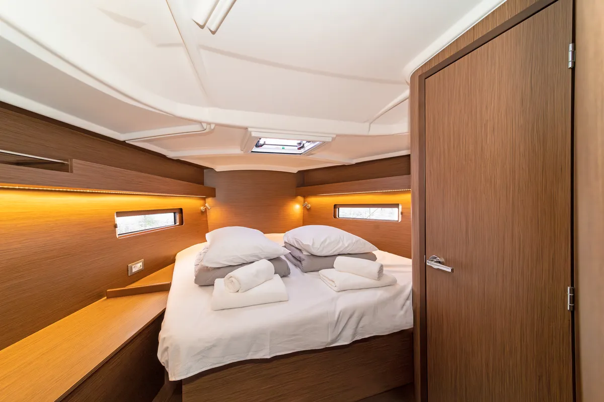 Cabin on First Passion, a Beneteau Oceanis 40.1 sailboat at Skradin, Croatia