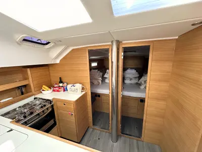 Galley of Seaduction, a Elan Impression 50.1 sailboat at Kaštela, Croatia