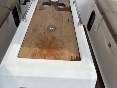 Deck of Souel, a Dufour 390 GL sailboat at Municipal Unit of Apollonioi, Greece