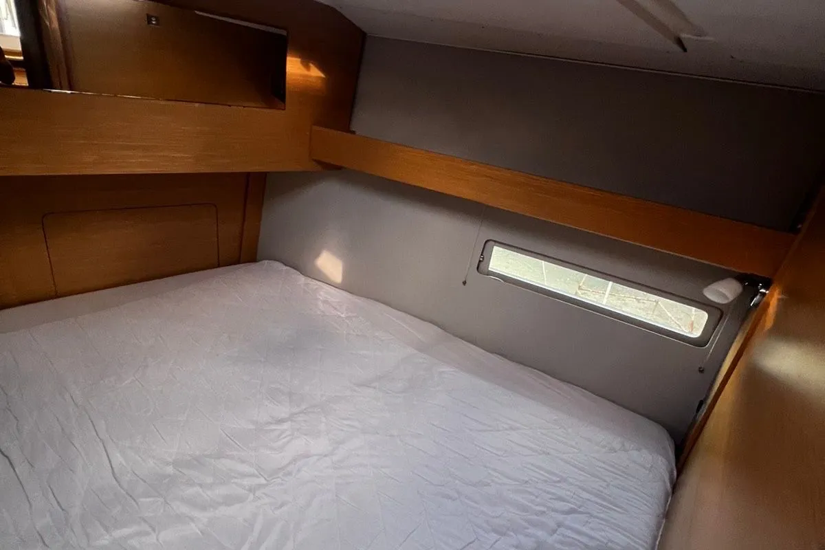 Cabin on Souel, a Dufour 390 GL sailboat at Municipal Unit of Apollonioi, Greece