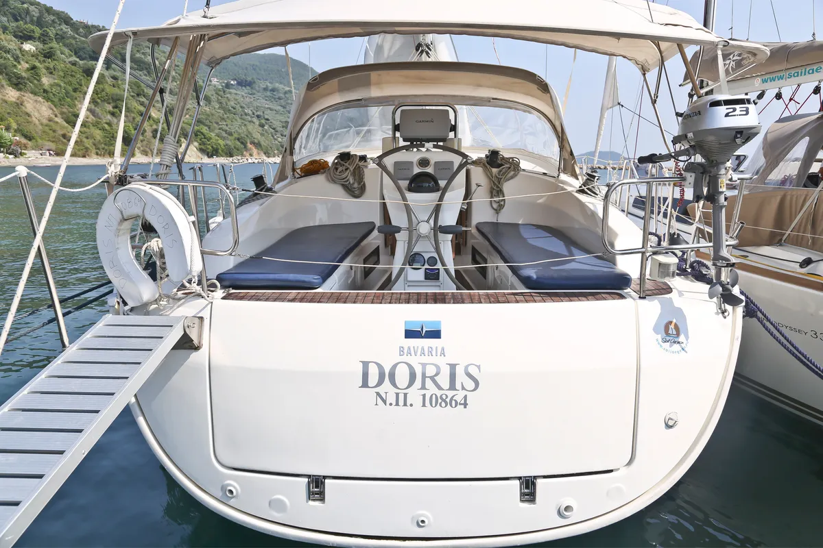 Cabin on Doris, a Bavaria Cruiser 36 sailboat at Volos, Greece