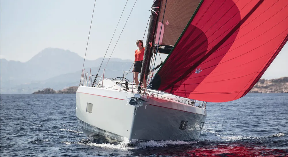 Exterior view of Orion, a Beneteau Oceanis 51.1 sailboat at Lavreotiki Municipal Unit, Greece