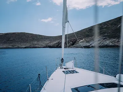 Deck of Orion, a Beneteau Oceanis 51.1 sailboat at Lavreotiki Municipal Unit, Greece