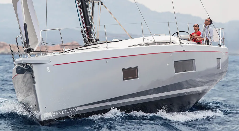 Exterior view of Orion, a Beneteau Oceanis 51.1 sailboat at Lavreotiki Municipal Unit, Greece