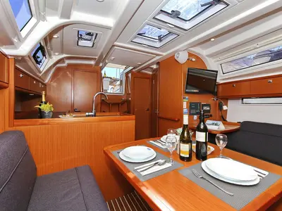 Salon of Oracle, a Bavaria Cruiser 37 sailboat at Murter, Croatia