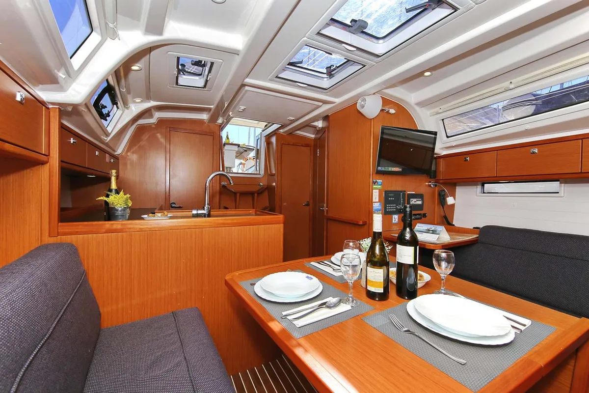 Salon of Oracle, a Bavaria Cruiser 37 sailboat at Murter, Croatia