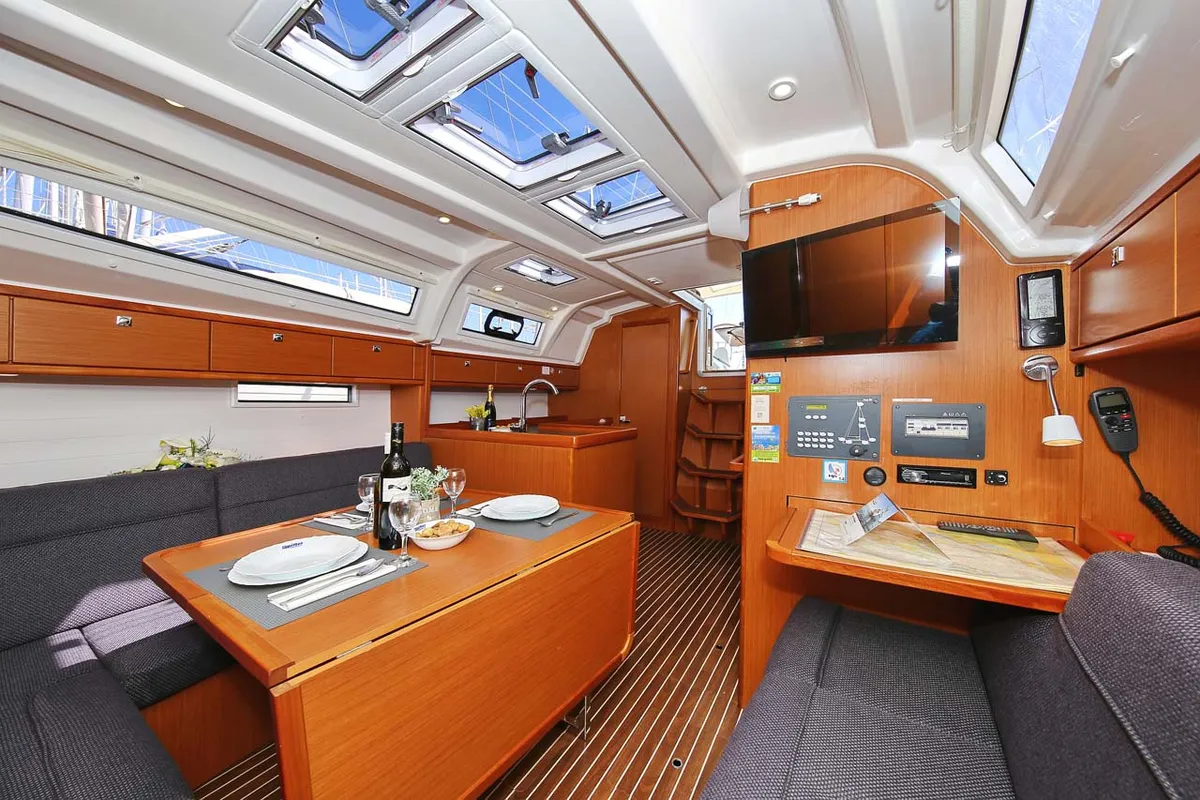 Salon of Oracle, a Bavaria Cruiser 37 sailboat at Murter, Croatia