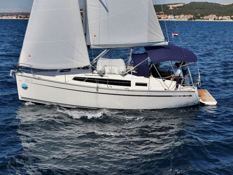 Lucy, a Bavaria Cruiser 34 sailboat at Sukošan, Croatia