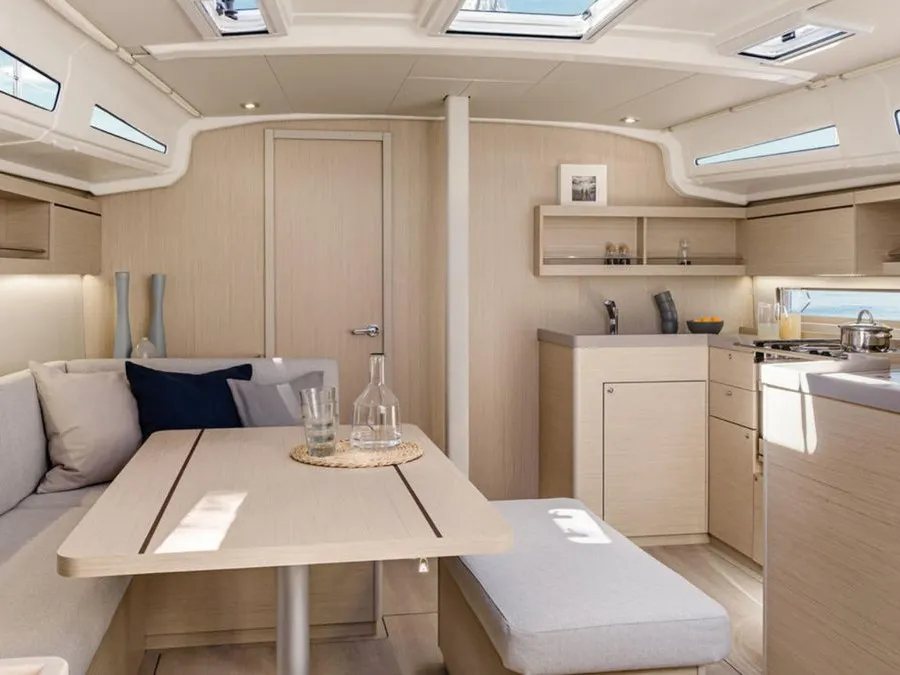 Salon of Sunsail Oceanis 40.1 Premium, a Beneteau Oceanis 40.1 sailboat at Procida, Italy