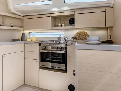 Galley of Sunsail Oceanis 40.1 Premium, a Beneteau Oceanis 40.1 sailboat at Procida, Italy