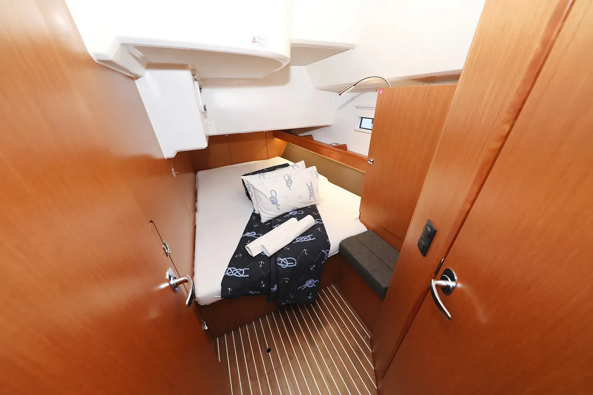Cabin on Neo Star V, a Bavaria Cruiser 46 sailboat at Grad Biograd na Moru, Croatia