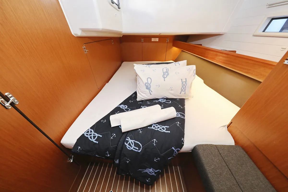 Cabin on Neo Star V, a Bavaria Cruiser 46 sailboat at Grad Biograd na Moru, Croatia
