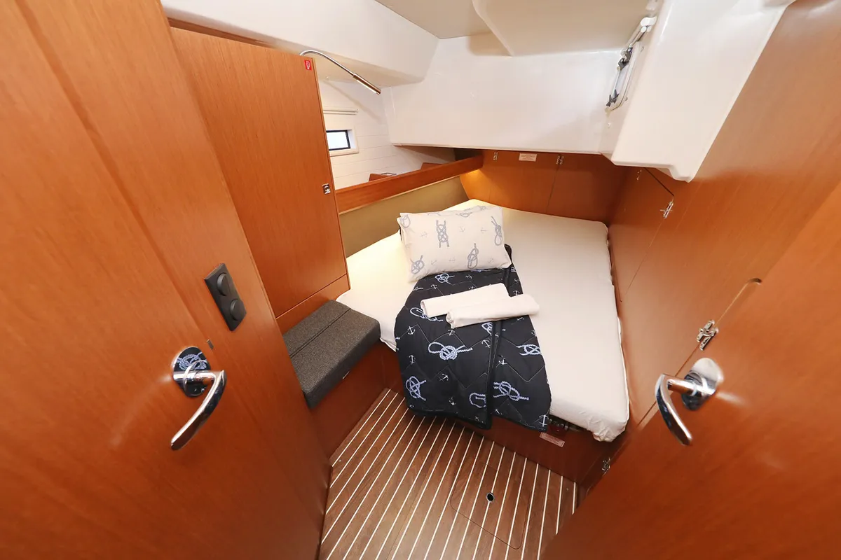 Cabin on Neo Star V, a Bavaria Cruiser 46 sailboat at Grad Biograd na Moru, Croatia