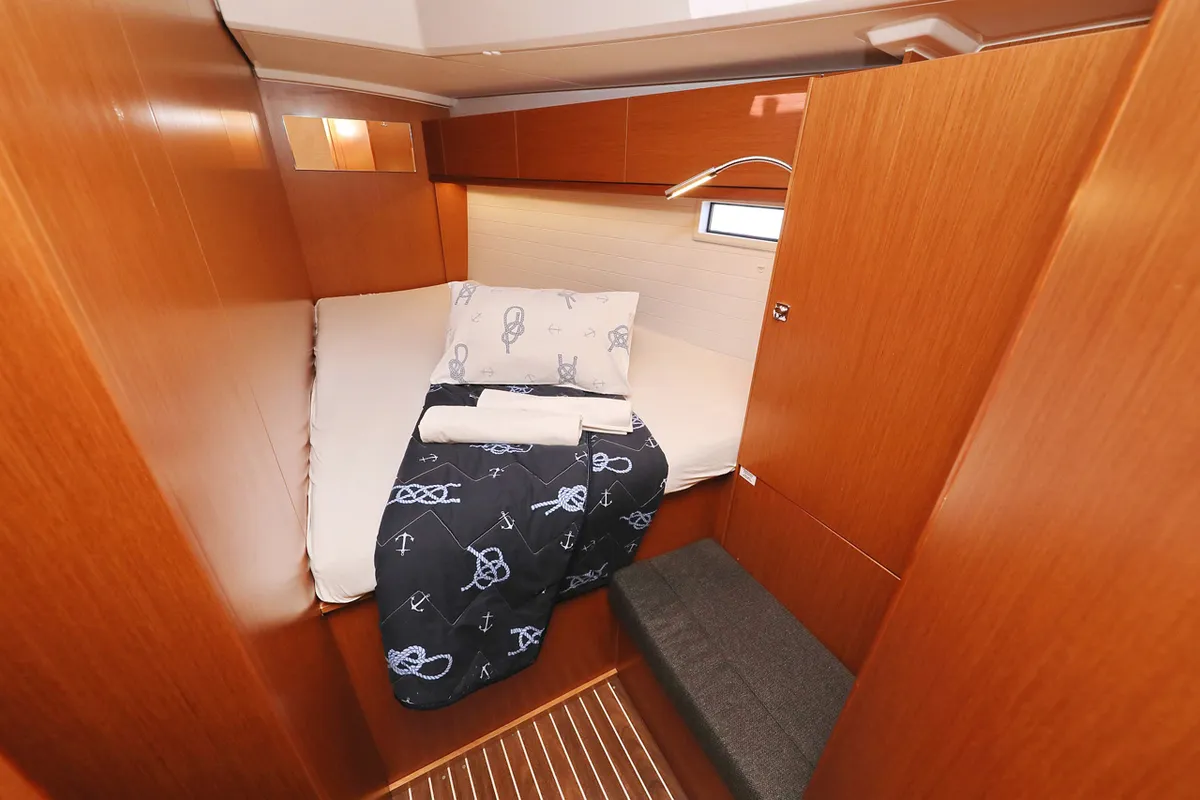 Cabin on Neo Star V, a Bavaria Cruiser 46 sailboat at Grad Biograd na Moru, Croatia