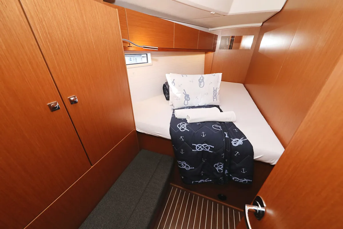 Cabin on Neo Star V, a Bavaria Cruiser 46 sailboat at Grad Biograd na Moru, Croatia