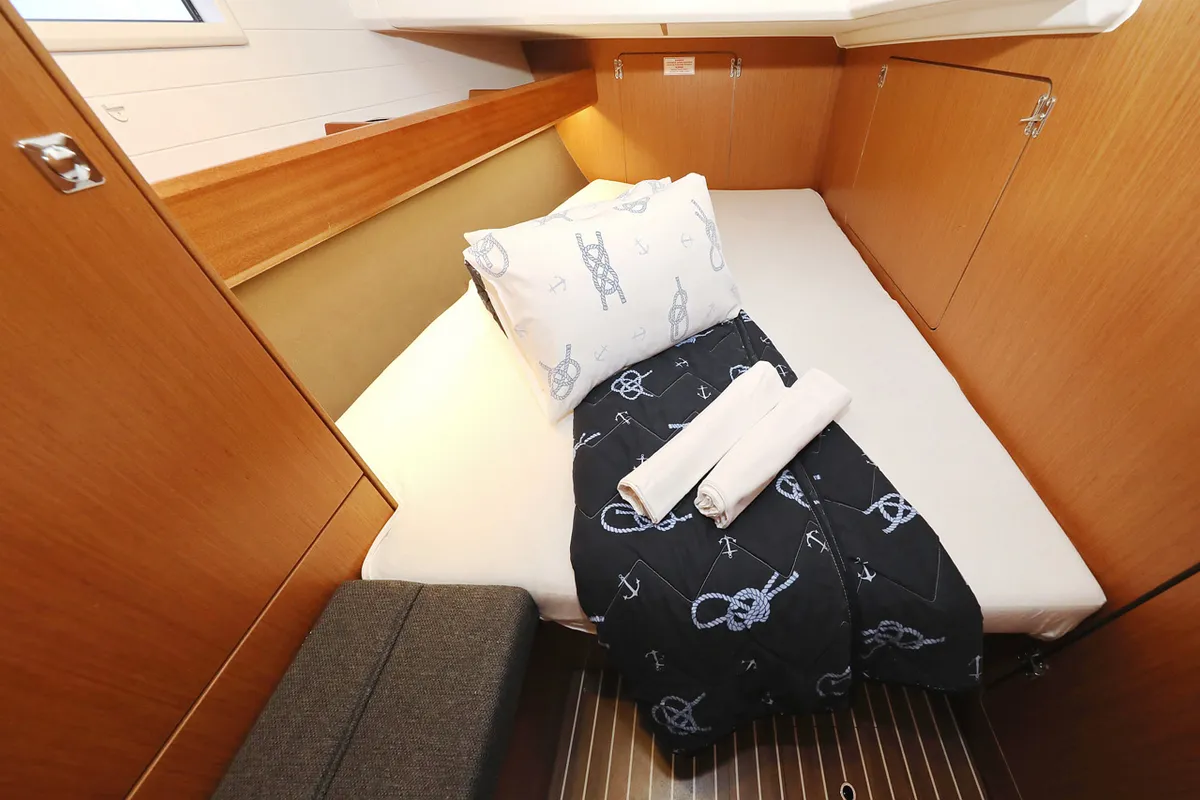 Cabin on Neo Star V, a Bavaria Cruiser 46 sailboat at Grad Biograd na Moru, Croatia