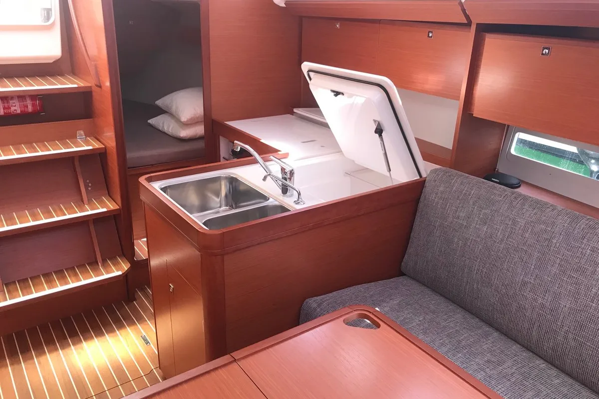 Galley of Dufour 360 GL, a sailboat at Punat, Croatia