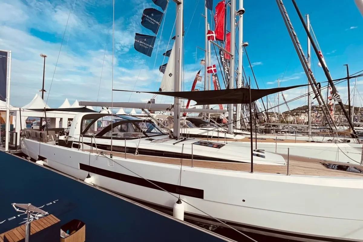 Exterior view of Marina, a Jeanneau 55 sailboat at Salerno, Italy