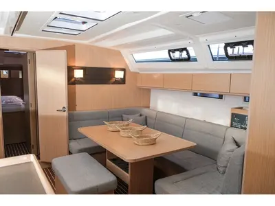 Salon of Barcelona, a Bavaria Cruiser 46 sailboat at Fethiye, Turkey
