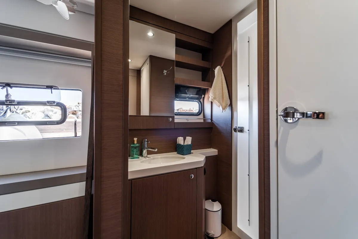 Head on Signature Concept, a Bali 5.4 catamaran at Olbia, Italy