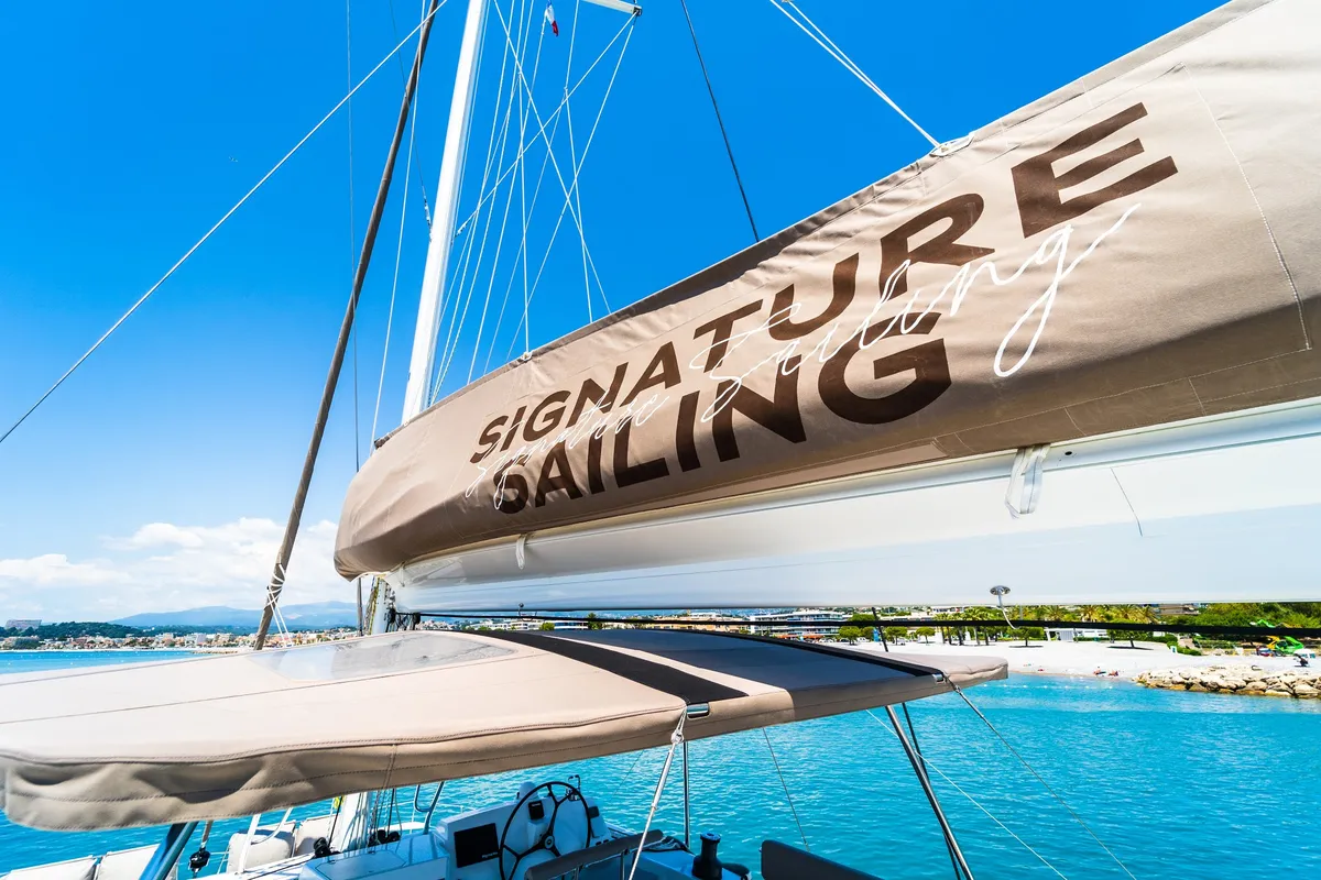 Signature Concept, a Bali 5.4 catamaran at Olbia, Italy