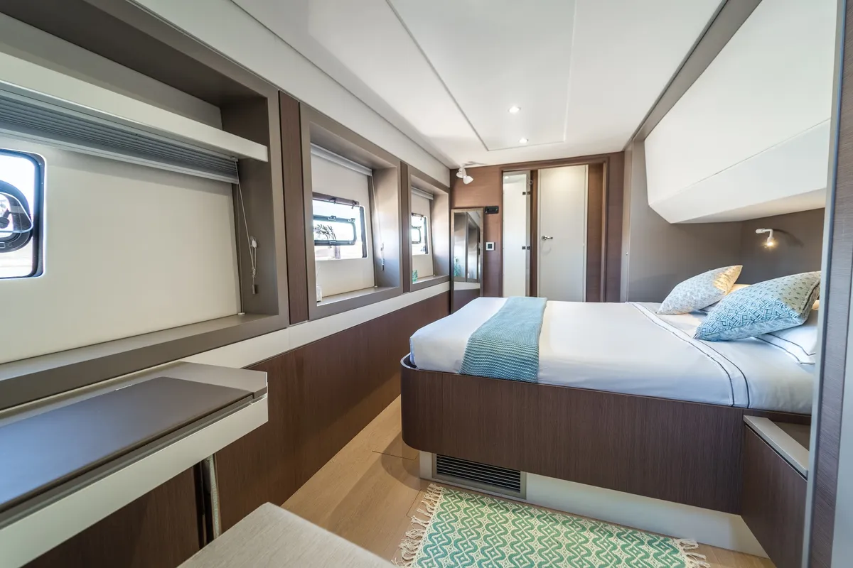 Cabin on Signature Concept, a Bali 5.4 catamaran at Olbia, Italy