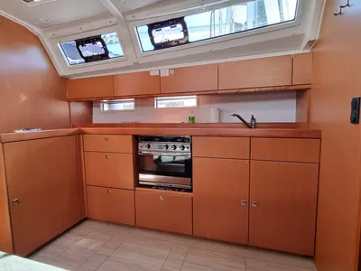 Galley of Iustitia, a Bavaria Cruiser 46 sailboat at Split, Croatia
