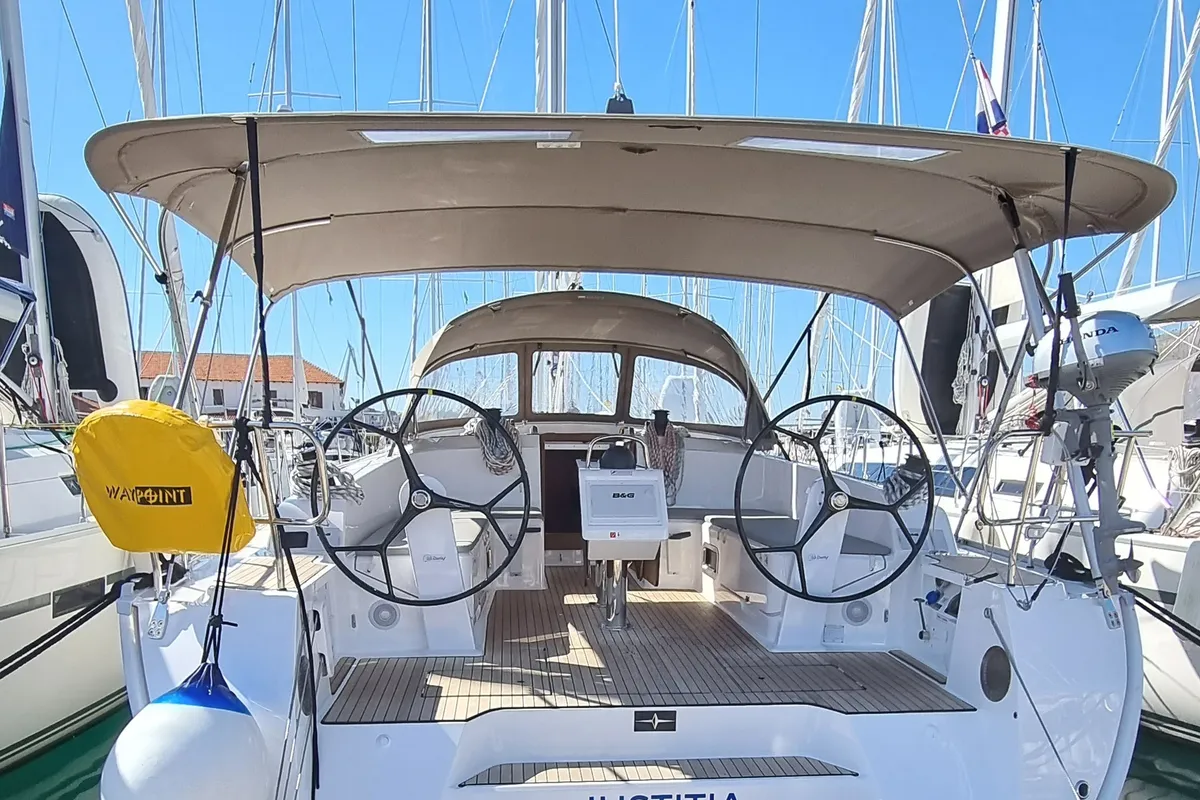 Iustitia, a Bavaria Cruiser 46 sailboat at Split, Croatia