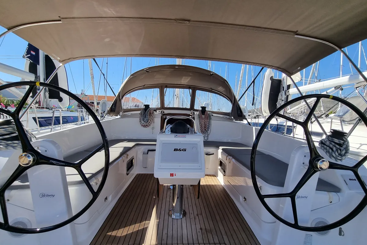 Iustitia, a Bavaria Cruiser 46 sailboat at Split, Croatia
