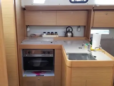 Galley of Ares1, a Dufour 360 GL sailboat at Marmaris, Turkey