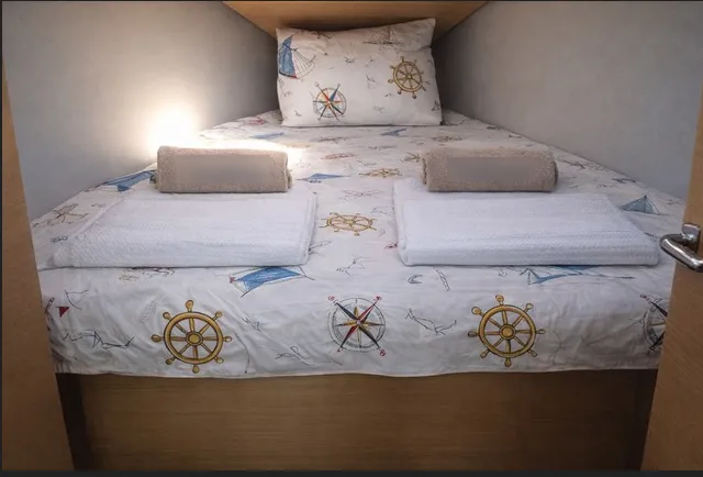 Cabin on Ares1, a Dufour 360 GL sailboat at Marmaris, Turkey
