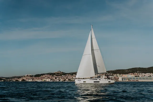 Exterior view of Beneteau Oceanis 46.1, a sailboat at Šibenik, Croatia