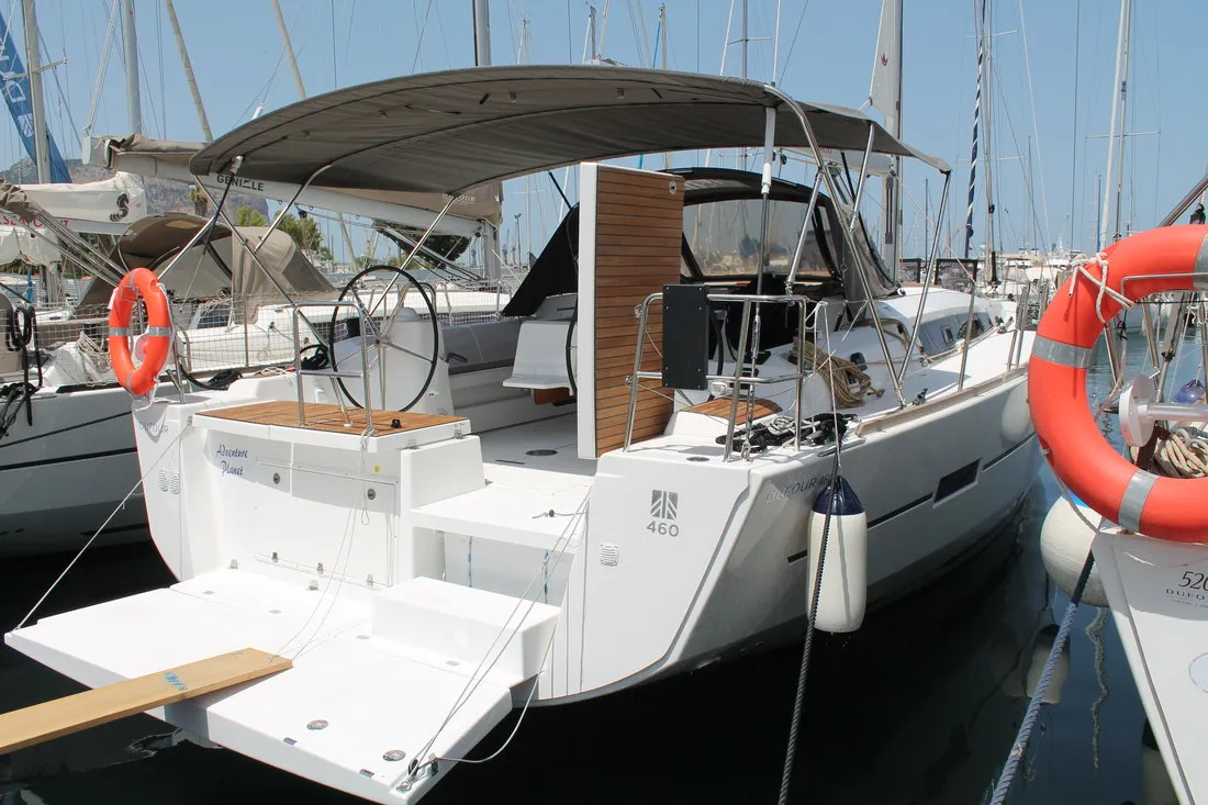 Adventure Planet, a Dufour 460 GL sailboat at Marsala, Italy