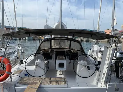Adventure Planet, a Dufour 460 GL sailboat at Marsala, Italy