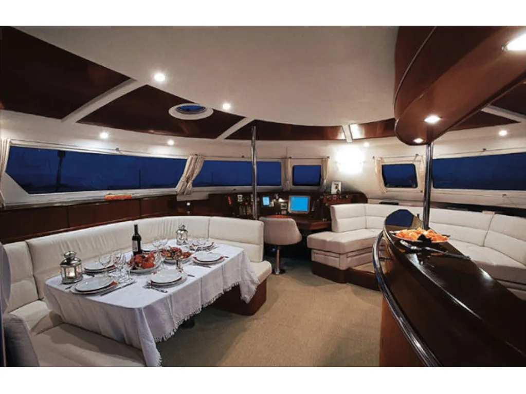 Cockpit of Whale, a Fountaine Pajot Eleuthera 60 catamaran at Palermo, Italy