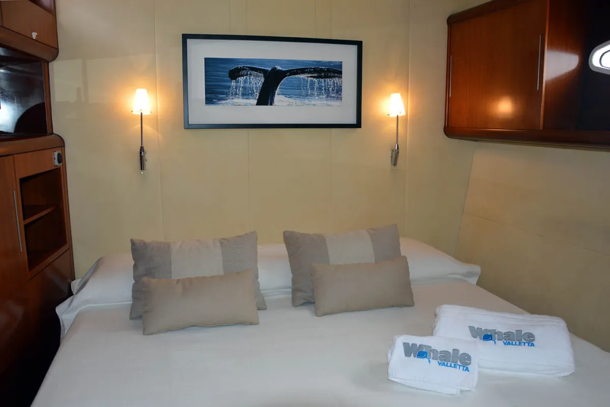 Cabin on Whale, a Fountaine Pajot Eleuthera 60 catamaran at Palermo, Italy