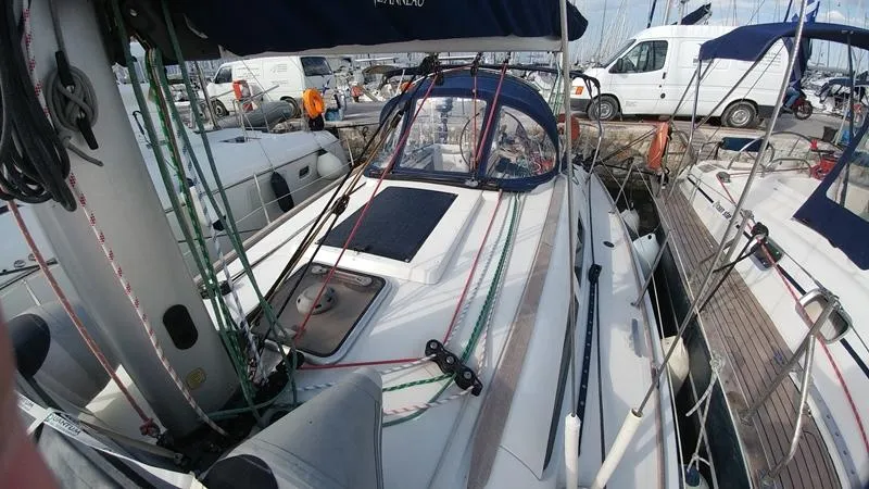 Galley of Katrina, a Jeanneau Sun Odyssey 36i sailboat at Municipal Unit of Elefsina, Greece