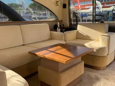 Salon of Lena, a Azimut 50 Flybridge motor yacht at Lignano Sabbiadoro / Lignan, Italy