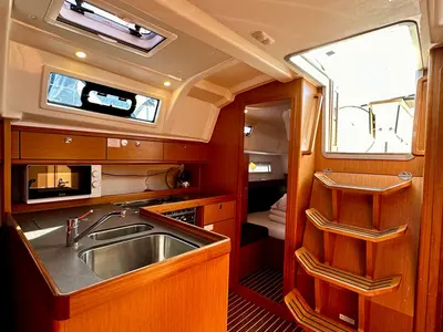 Galley of Emerald, a Bavaria Cruiser 37 sailboat at Općina Pakoštane, Croatia