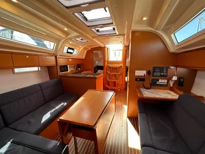 Salon of Emerald, a Bavaria Cruiser 37 sailboat at Općina Pakoštane, Croatia