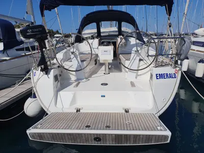 Cockpit of Emerald, a Bavaria Cruiser 37 sailboat at Općina Pakoštane, Croatia