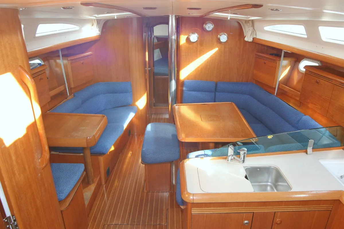 Baltic Sun, a Jeanneau Sun Odyssey 43 sailboat at Flensburg, Germany