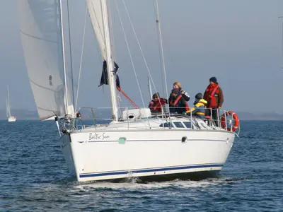 Baltic Sun, a Jeanneau Sun Odyssey 43 sailboat at Flensburg, Germany