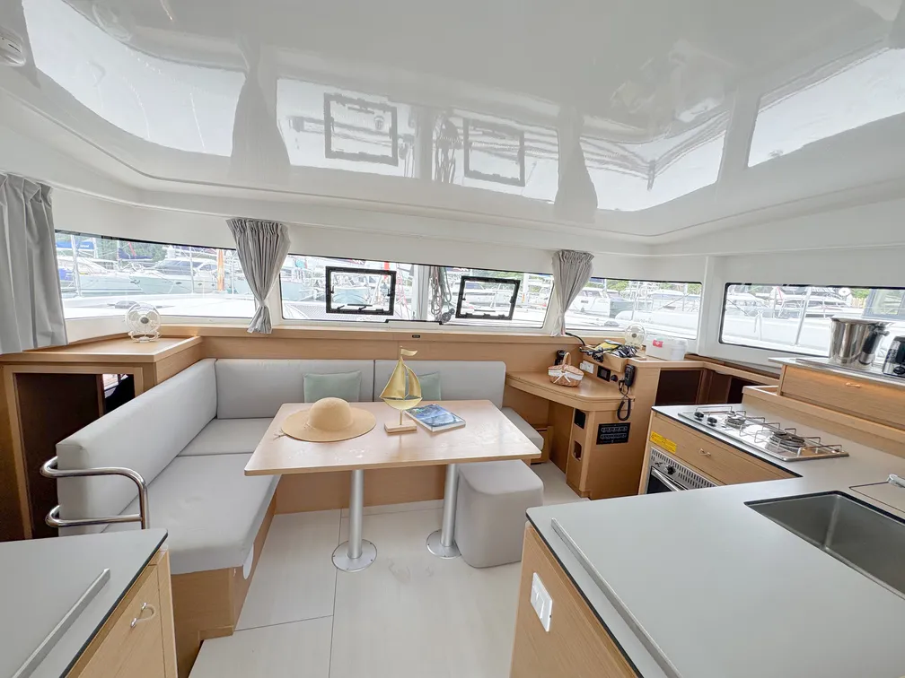 Salon of Excess 11, a Excess 11 catamaran at Pa Khlok, Thailand