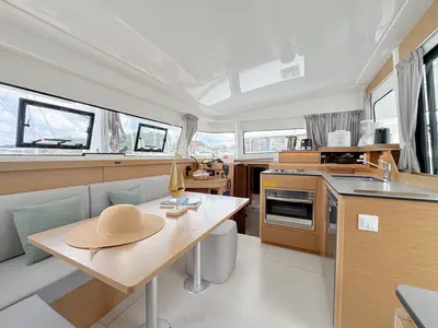 Salon of Excess 11, a Excess 11 catamaran at Pa Khlok, Thailand
