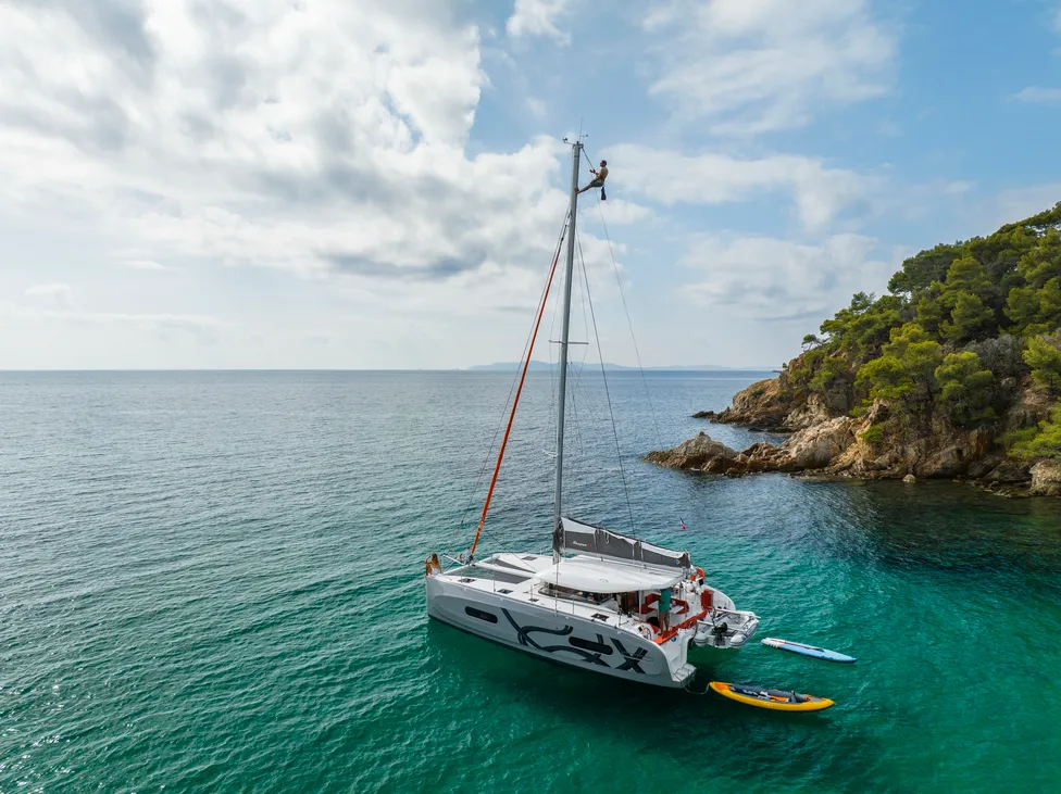 Exterior view of Excess 11, a Excess 11 catamaran at Pa Khlok, Thailand
