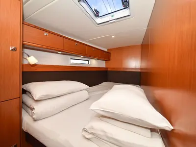 Cabin on Fat Boy, a Bavaria Cruiser 56 sailboat at Zadar, Croatia