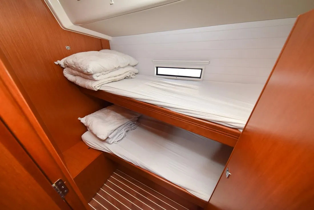 Cabin on Fat Boy, a Bavaria Cruiser 56 sailboat at Zadar, Croatia